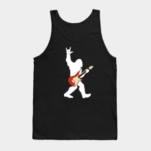 Bigfoot Rock and Roll Funny Sasquatch Believers Guitar Tank Top